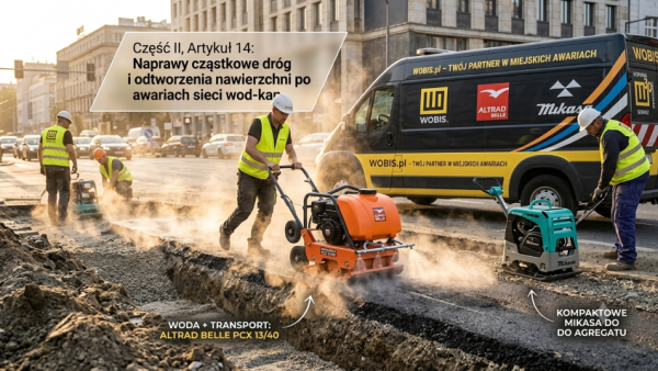 Naprawy cząstkowe dróg i odtworzenia nawierzchni po awariach sieci wod-kan